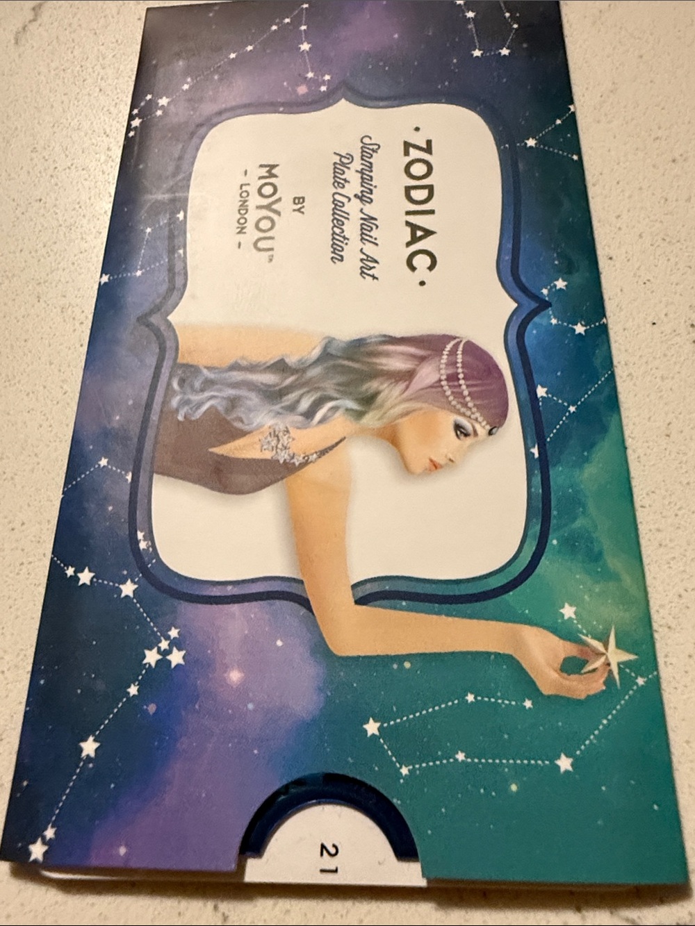 ๐ปZodiac Stamping Nail Art Palette - Teal & Purple๐ป